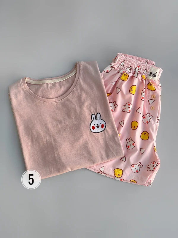 ست تیشرت شورتک طرح میکس 1167