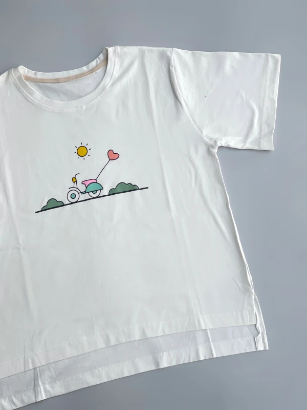 ست تیشرت شورتک نخ پنبه موتور 1175