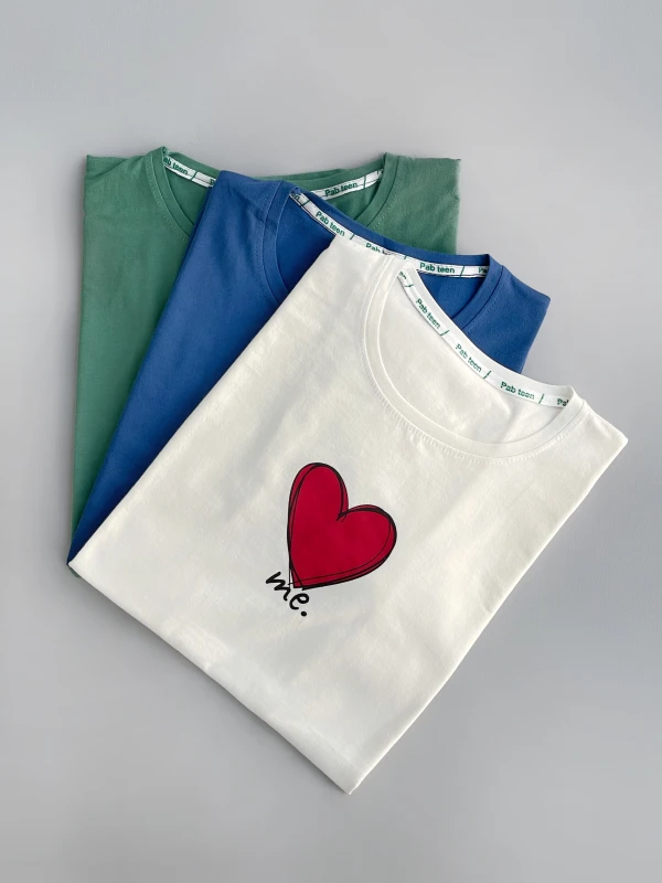 تیشرت نخ پنبه قلب 1182