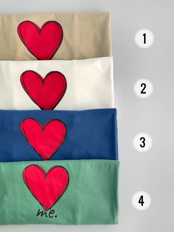 تیشرت نخ پنبه قلب 1182