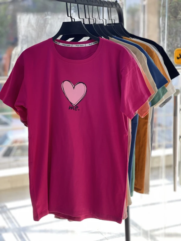 تیشرت نخ پنبه قلب 1182