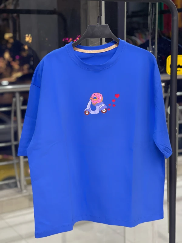 تیشرت نخ پنبه باکسی دونات 1187