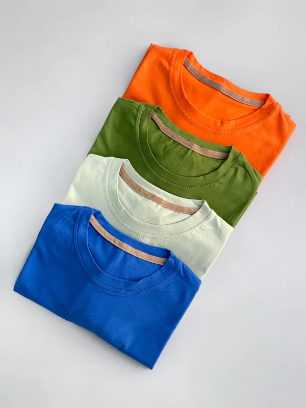 تیشرت نخ پنبه باکسی ساده 1190