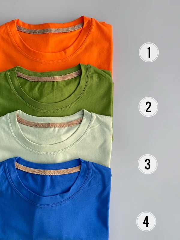 تیشرت نخ پنبه باکسی ساده 1190