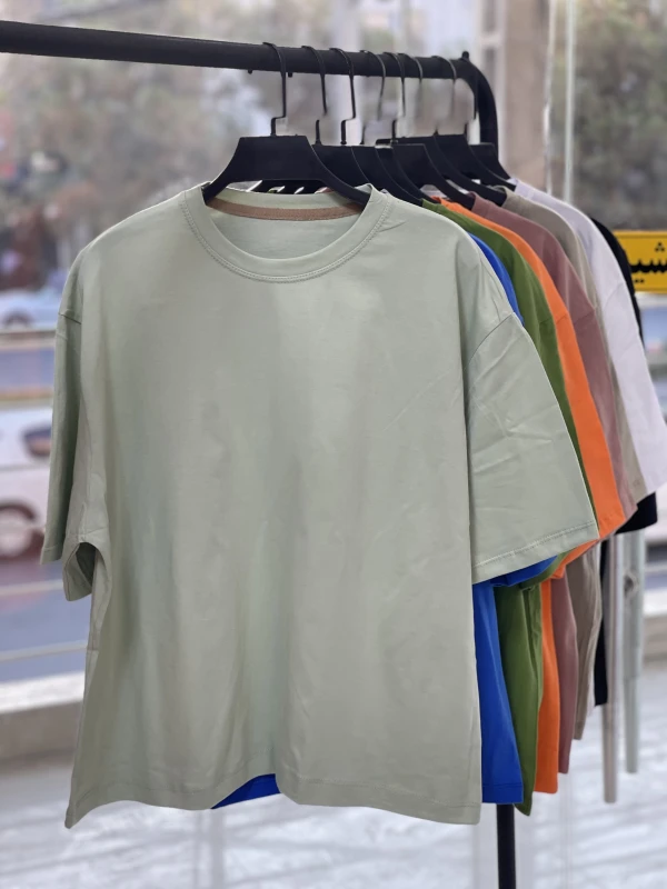 تیشرت نخ پنبه باکسی ساده 1190