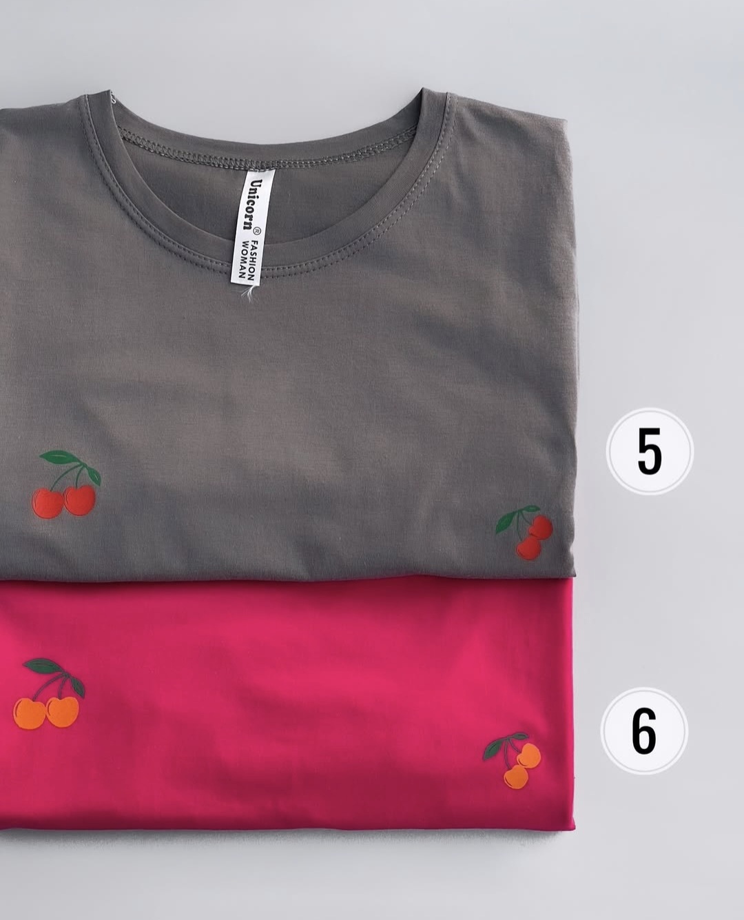 تیشرت نخ پنبه گیلاسی