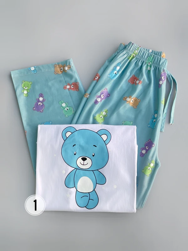 ست تیشرت شلوار طرح میکس 1191