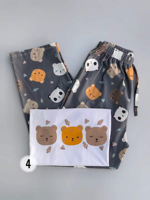 ست تیشرت شلوار طرح میکس 1191