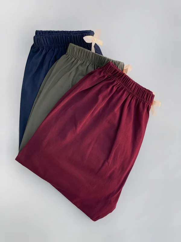 شلوار نخ پنبه ساده 1193