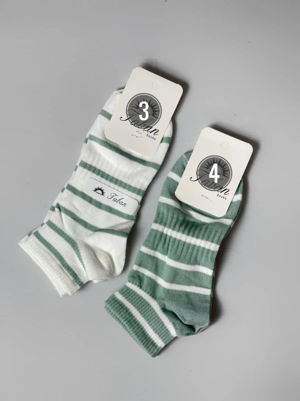 جوراب پنبه سبز میکس