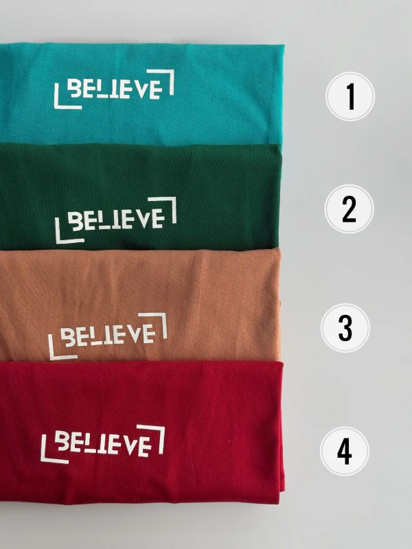 تیشرت نخ پنبه believe 1197