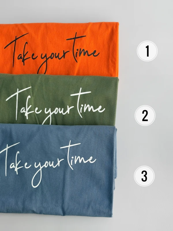 تیشرت نخ پنبه تکست دار 1199