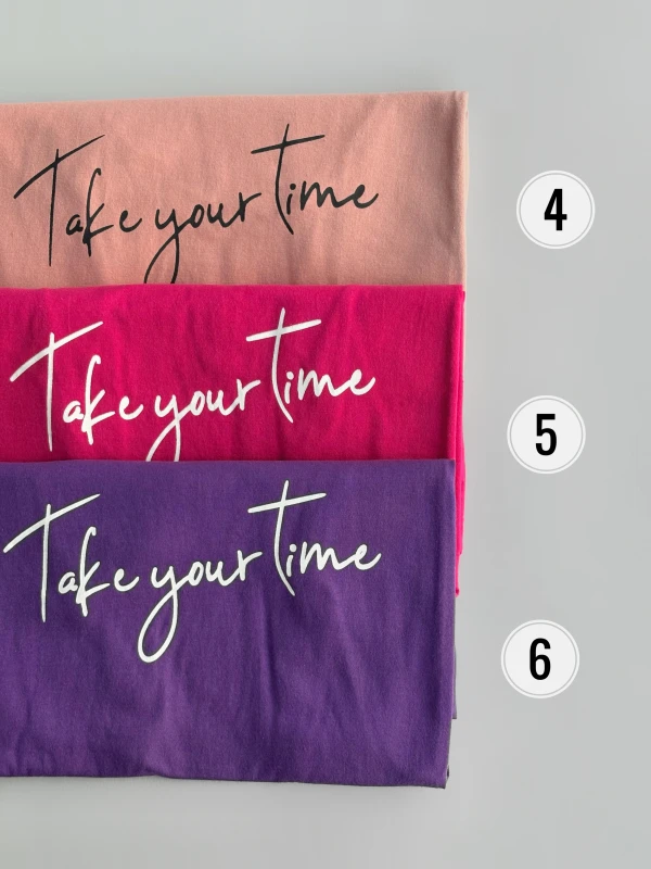 تیشرت نخ پنبه تکست دار 1199