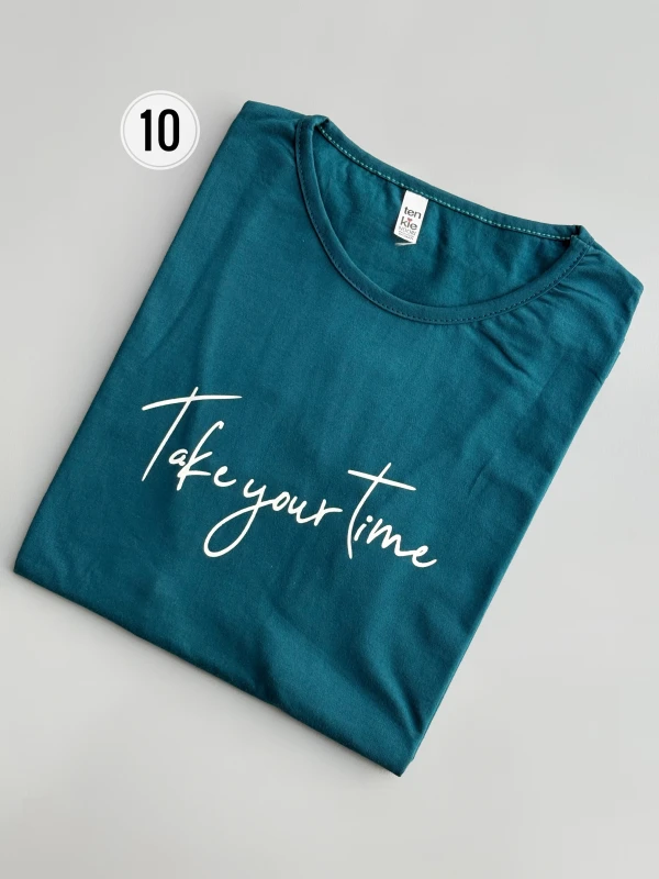 تیشرت نخ پنبه تکست دار 1199