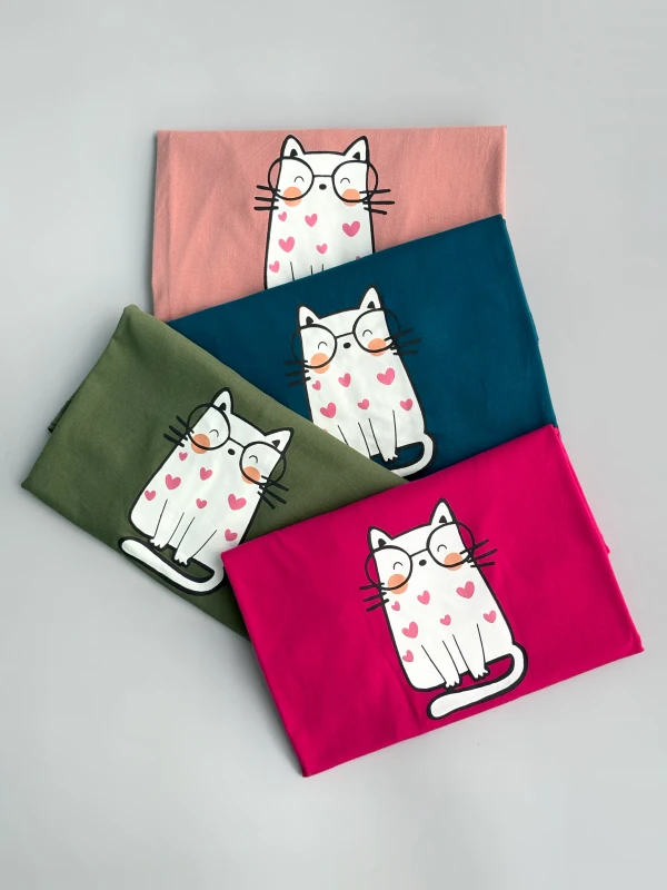 تیشرت نخ پنبه گربه 1202