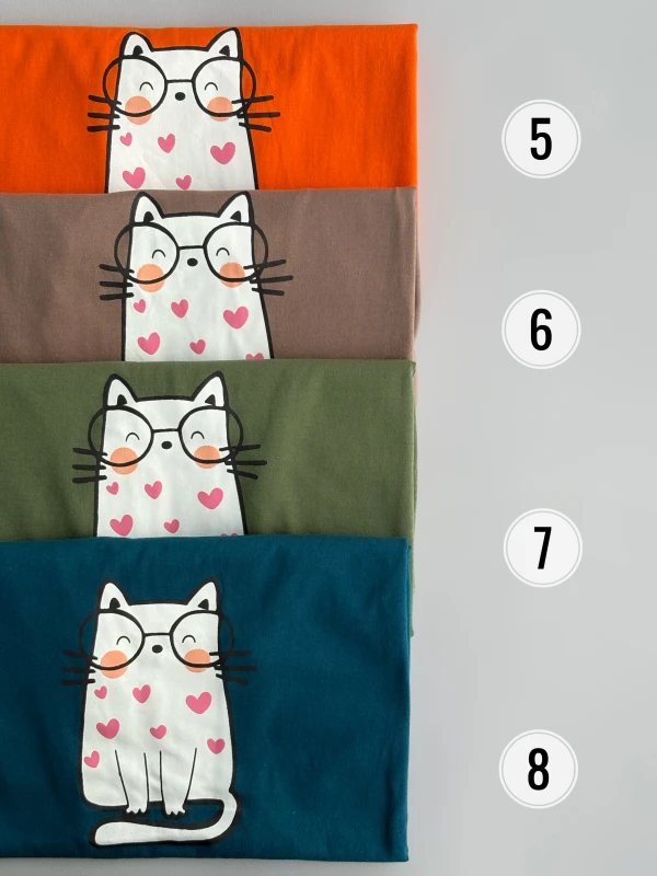 تیشرت نخ پنبه گربه 1202