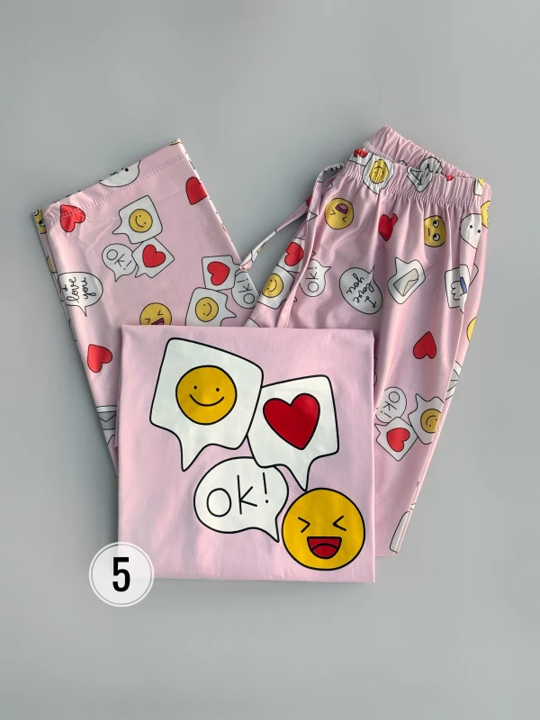 ست تیشرت شلوار طرح میکس 1203