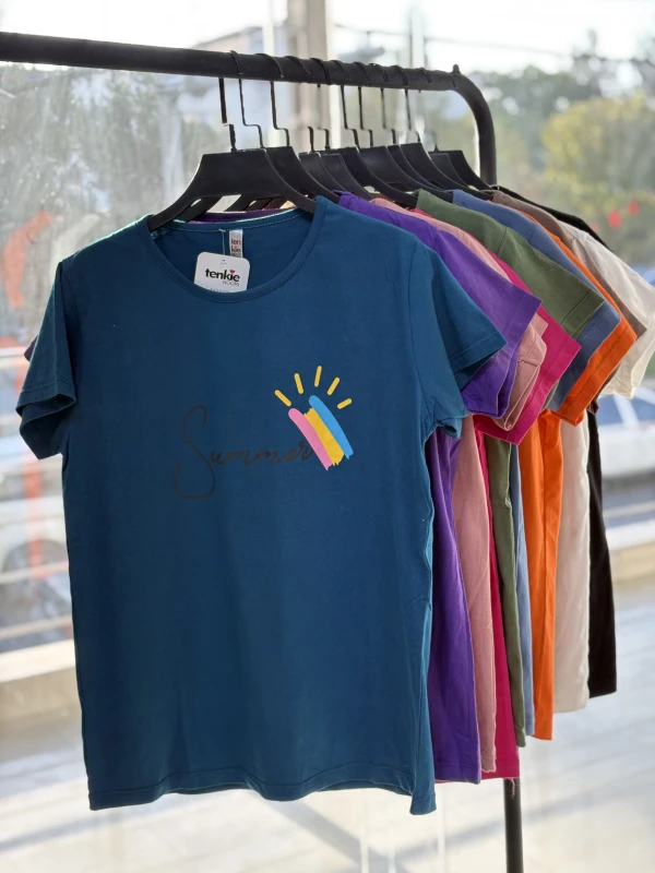 تیشرت نخ پنبه رنگین کمان 1206