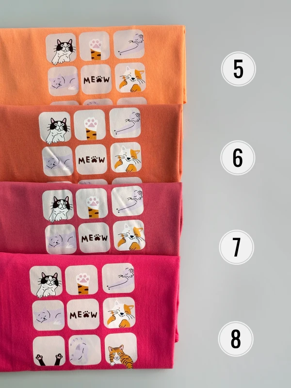 تیشرت نخ پنبه پازلی گربه 1212