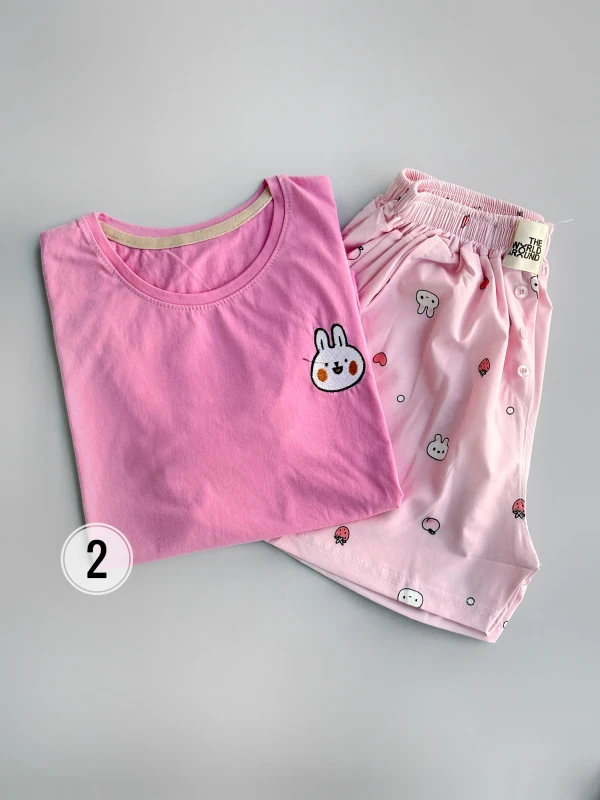 ست تیشرت شورتک طرح میکس 1214