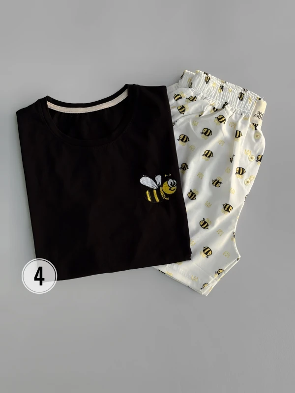 ست تیشرت شورتک طرح میکس 1216