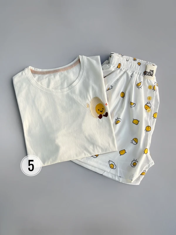 ست تیشرت شورتک طرح میکس 1216