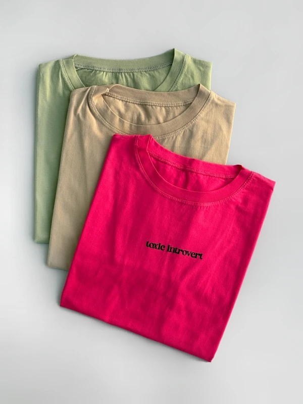 تیشرت نخ پنبه تکست دار 1231