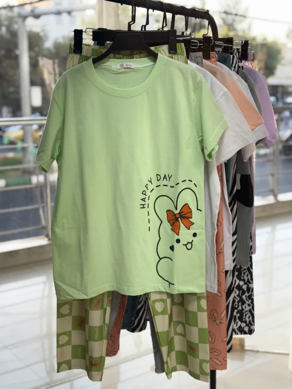 ست تیشرت شلوار طرح میکس 1235