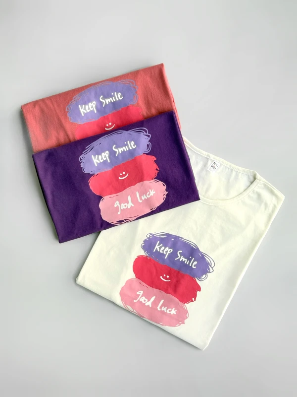 تیشرت نخ پنبه smile 1258