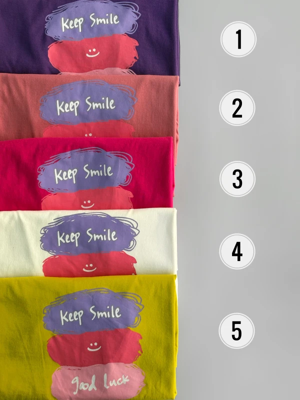 تیشرت نخ پنبه smile 1258