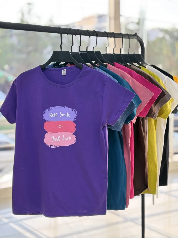 تیشرت نخ پنبه smile 1258