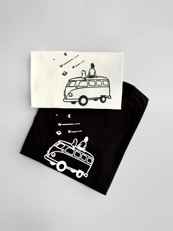 تیشرت نخ پنبه دختر و مینی بوس 1260