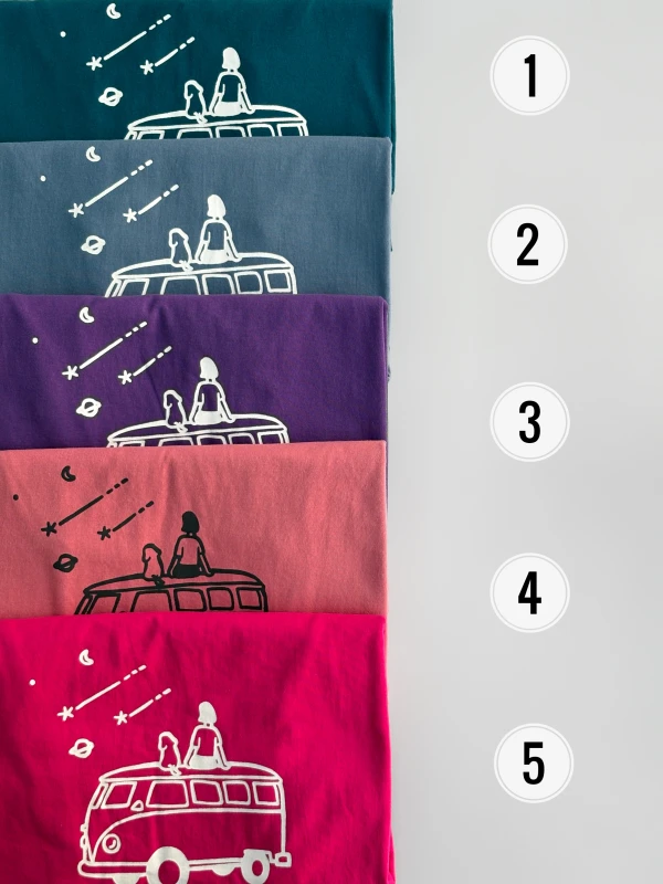 تیشرت نخ پنبه دختر و مینی بوس 1260