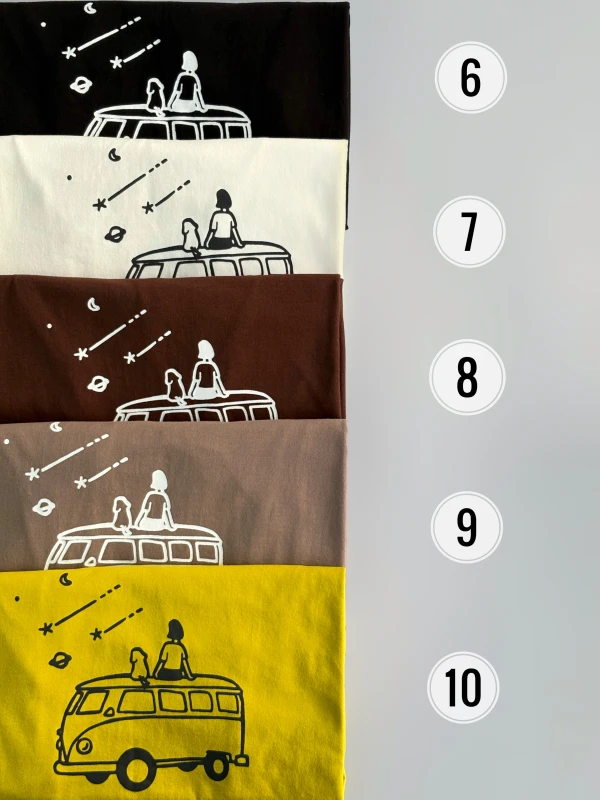 تیشرت نخ پنبه دختر و مینی بوس 1260