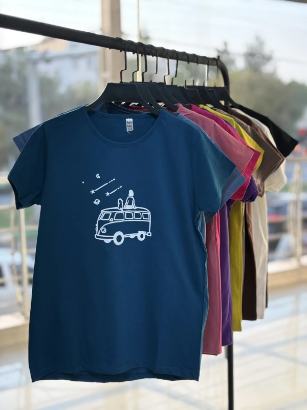 تیشرت نخ پنبه دختر و مینی بوس 1260