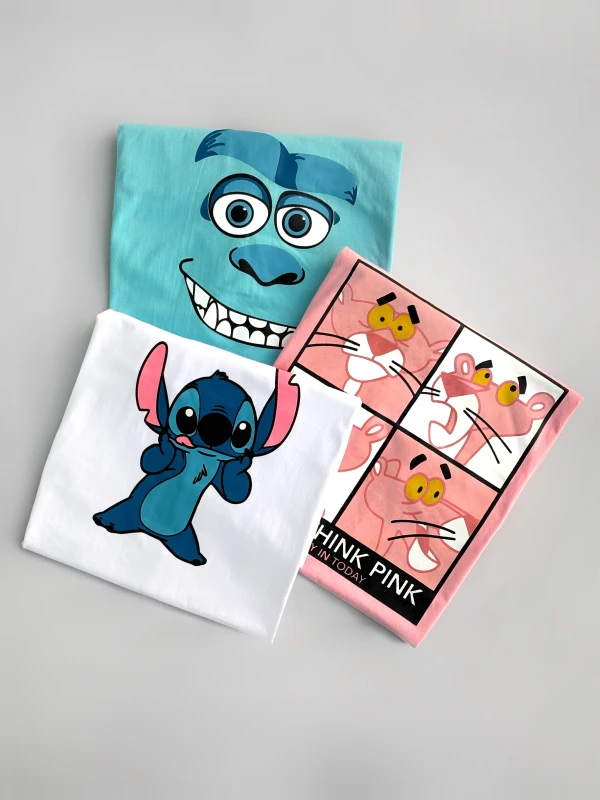 تیشرت نخ پنبه لانگ عروسکی 1267