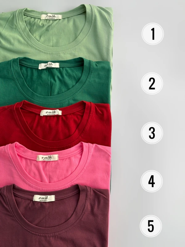 تیشرت نخ پنبه باکسی بیسیک 1270