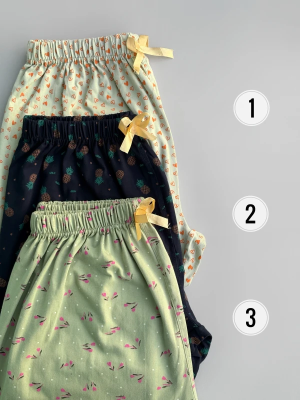 شلوار نخ پنبه طرح میکس 1273