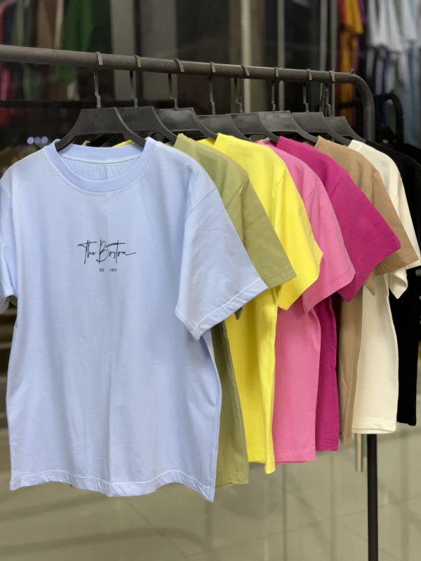 تیشرت نخ پنبه تکست دار 1274