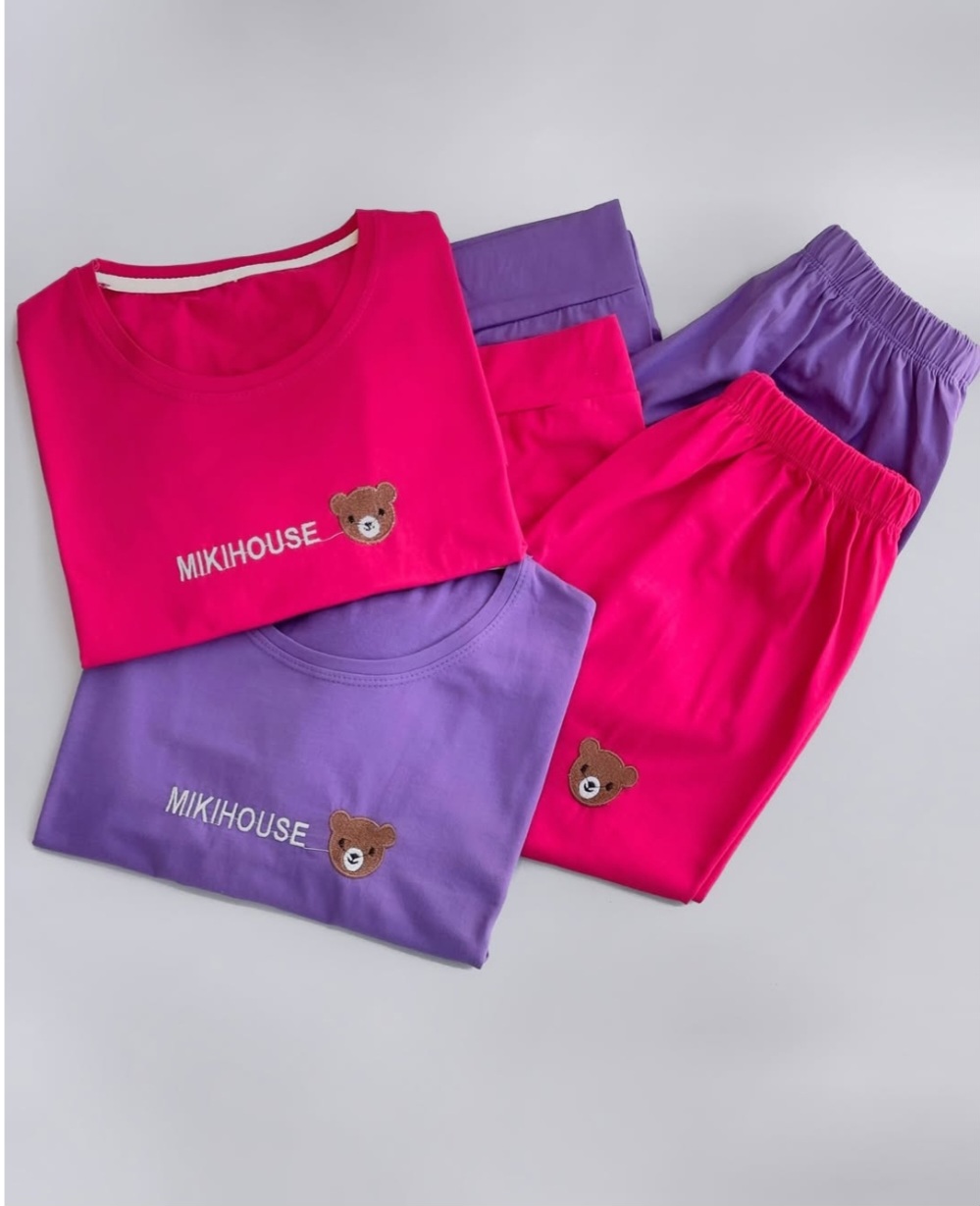 ست تیشرت شلوارک تدی گلدوزی