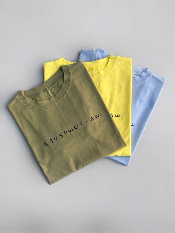 تیشرت نخ پنبه تکست دار 1277