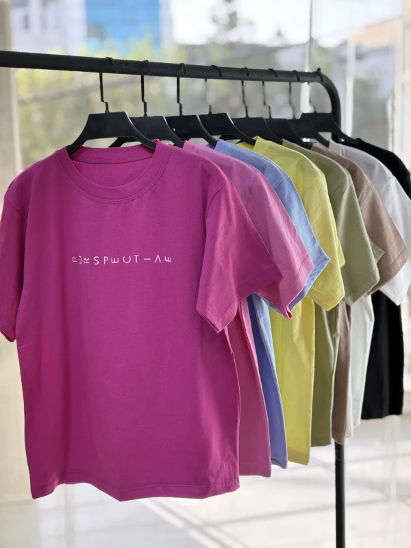 تیشرت نخ پنبه تکست دار 1277