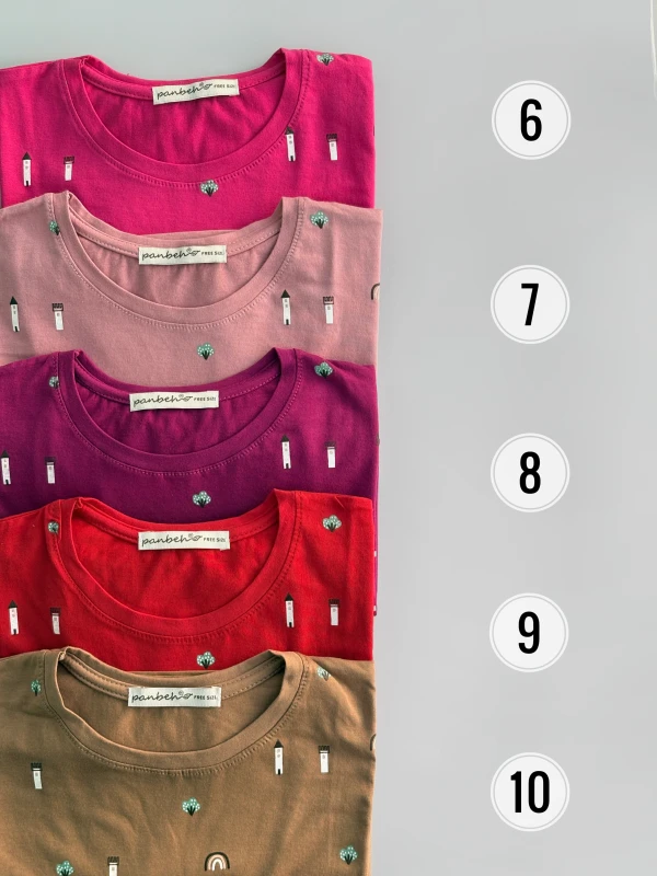 تیشرت نخ پنبه تمام چاپ 1282