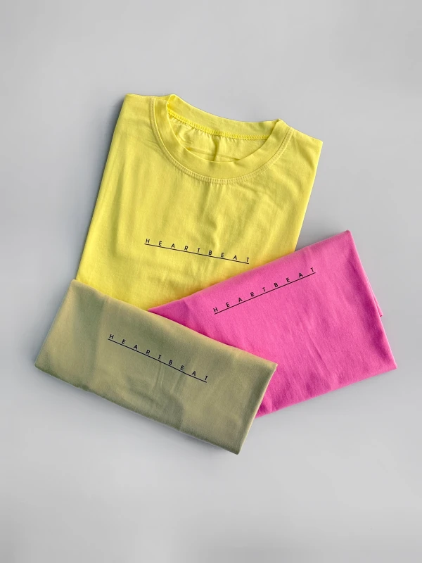 تیشرت نخ پنبه تکست دار 1283