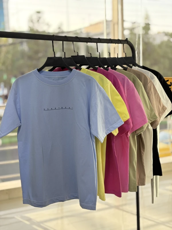 تیشرت نخ پنبه تکست دار 1283