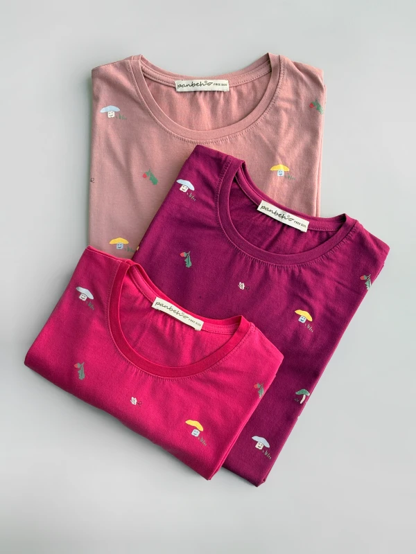 تیشرت نخ پنبه تمام چاپ 1289