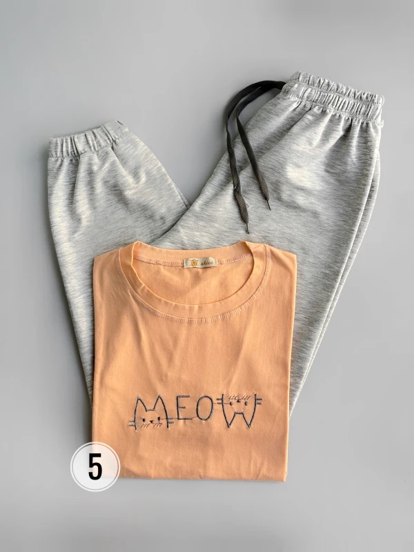 ست تیشرت شلوار گلدوزی 1288