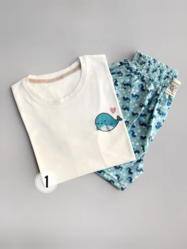 ست تیشرت شورتک طرح میکس 1291