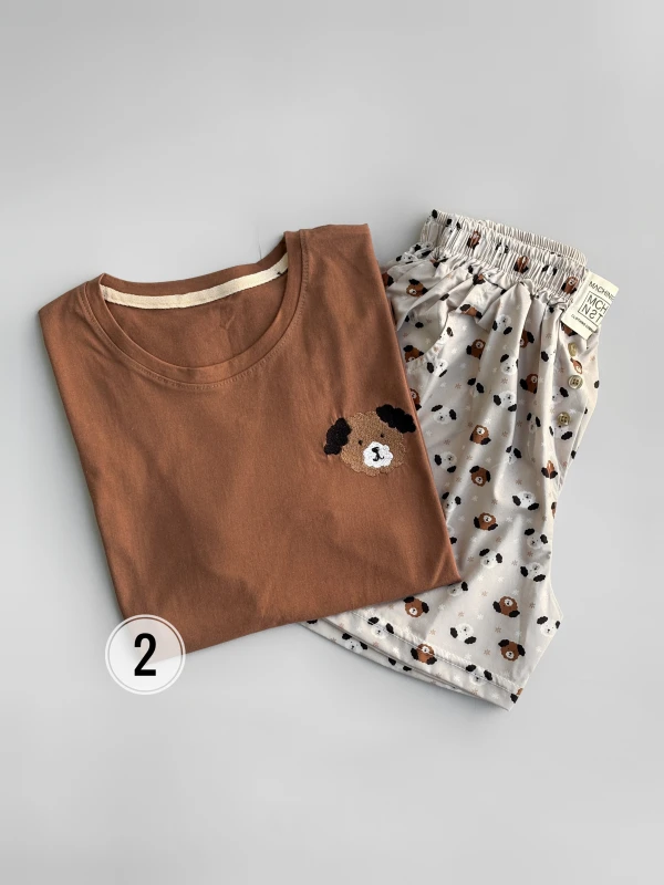 ست تیشرت شورتک طرح میکس 1291