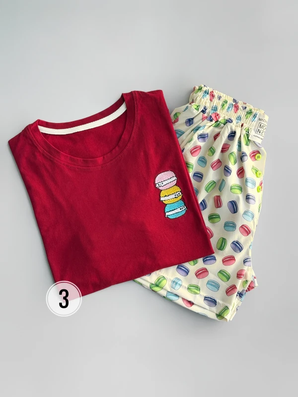 ست تیشرت شورتک طرح میکس 1291